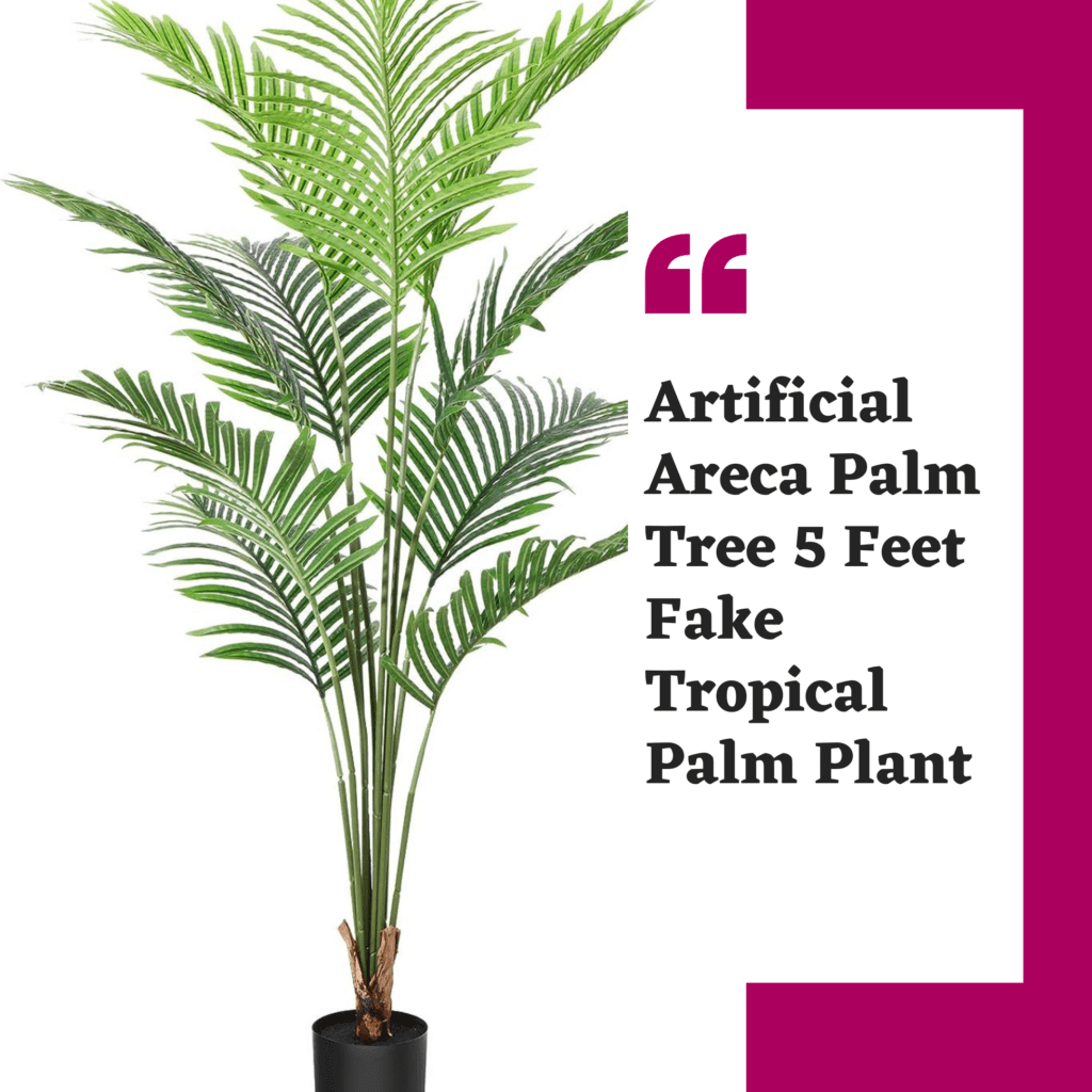 Artificial Areca Palm Tree 5 Feet Fake Tropical Palm Plant