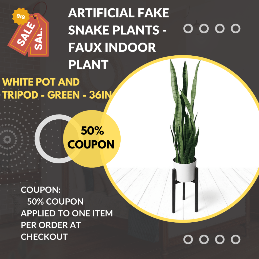 Artificial Fake Snake Plants - Faux Indoor Plant